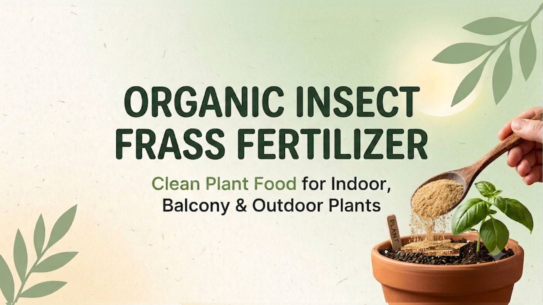 Organic Insect Frass Fertilizer: Clean Plant Food for Indoor, Balcony & Outdoor Plants