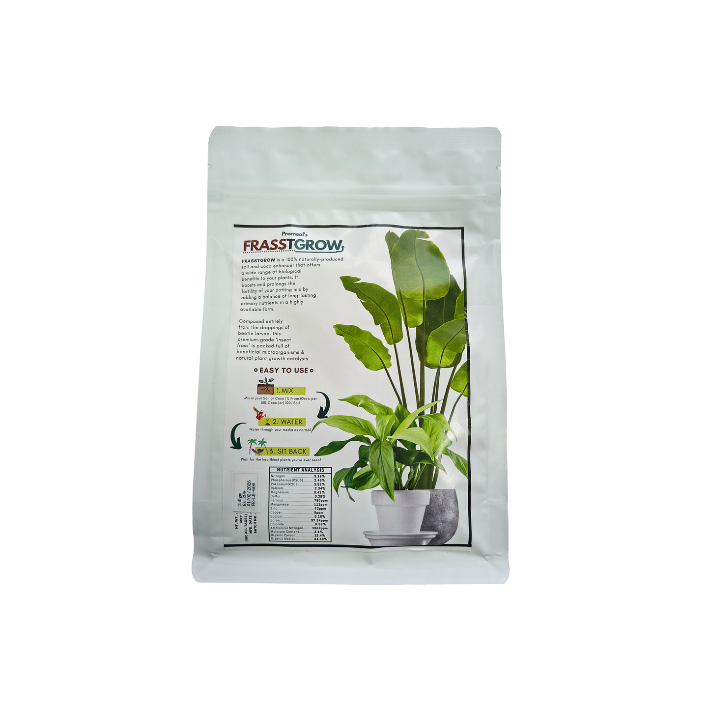 FrasstGrow Organic Frass Fertilizer for Plants – 900g